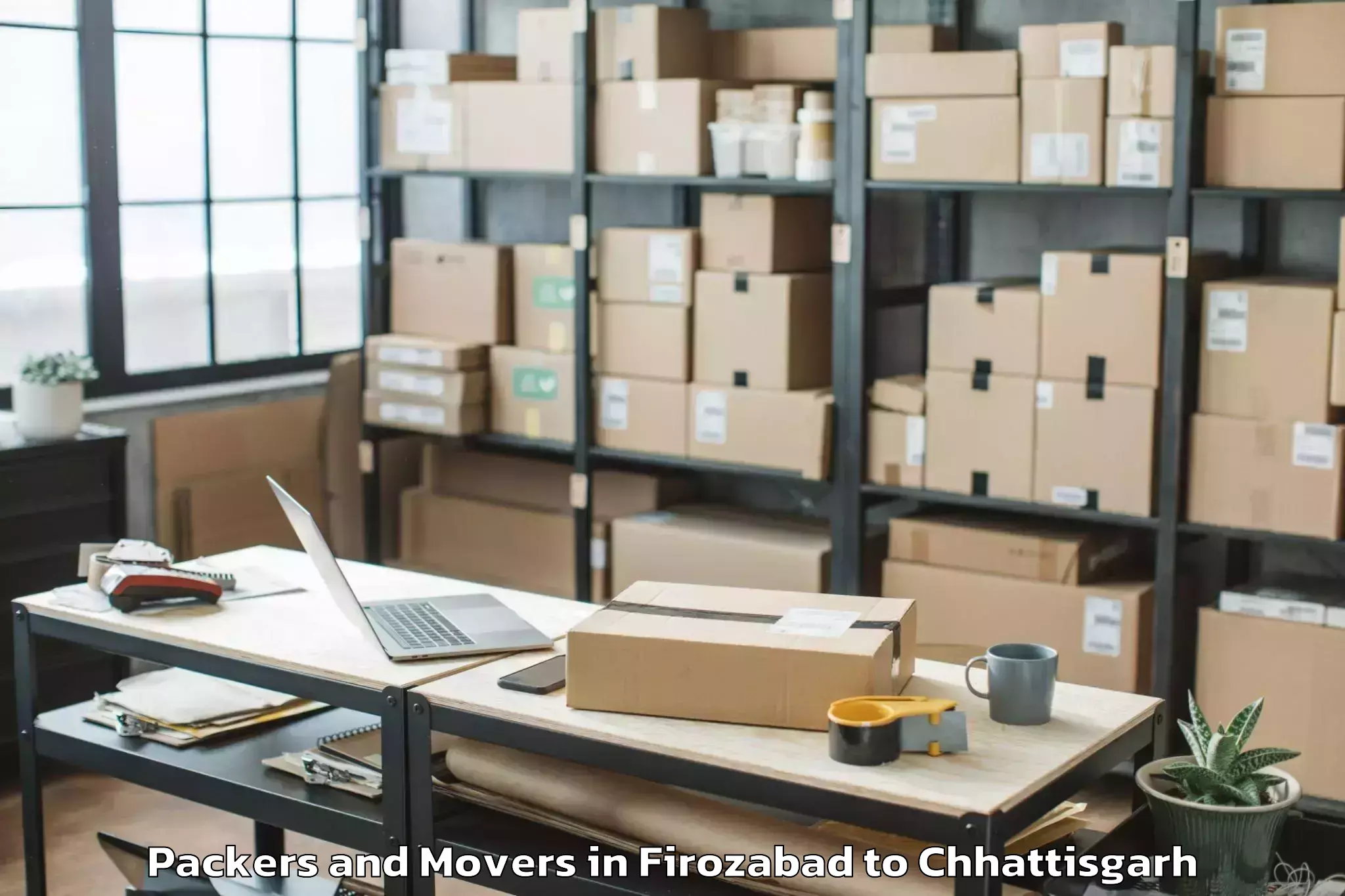 Firozabad to City Center Mall Raipur Packers And Movers